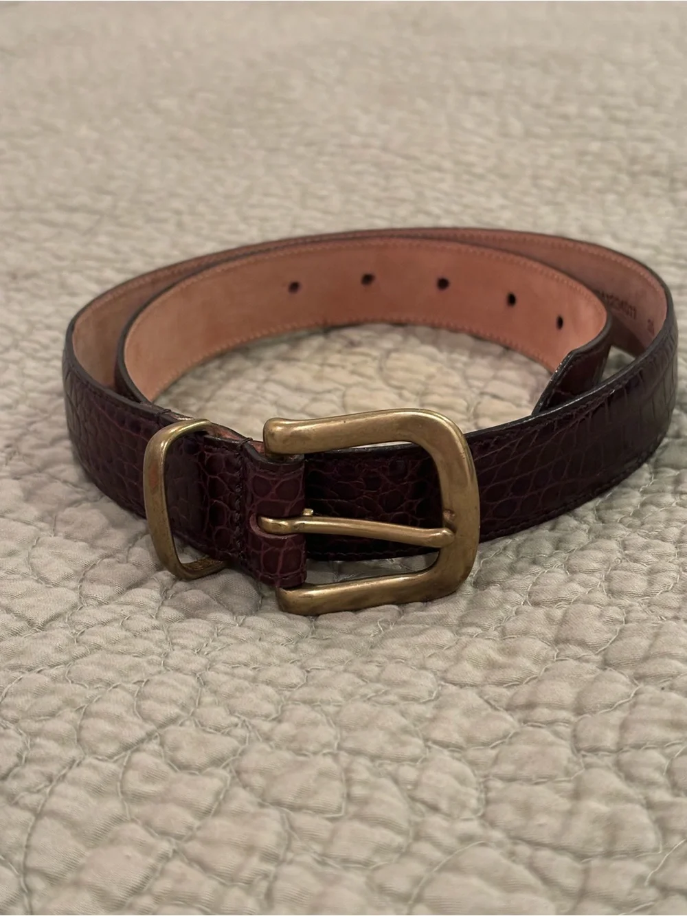Banana Republic Brown Snakeskin Leather Belt S